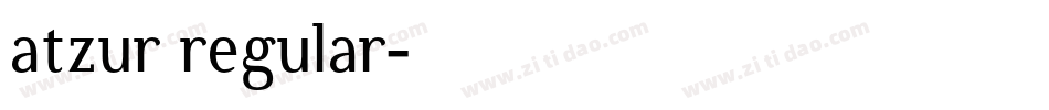 atzur regular字体转换
